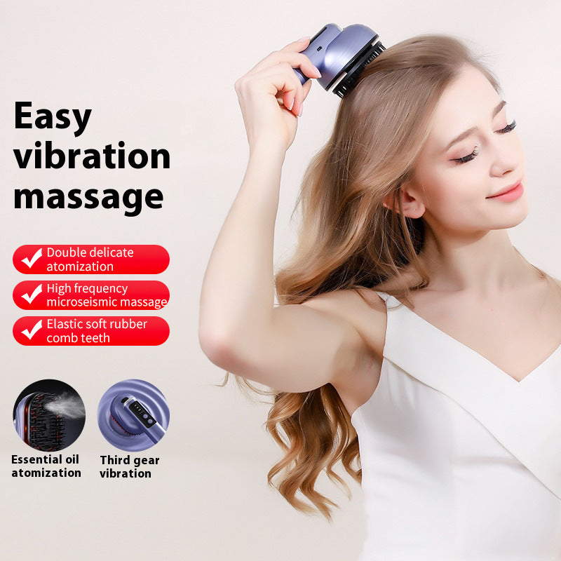Electric Spray Massage Scalp Meridian Comb Vibration Head Anti-hair Loss Hair Brush