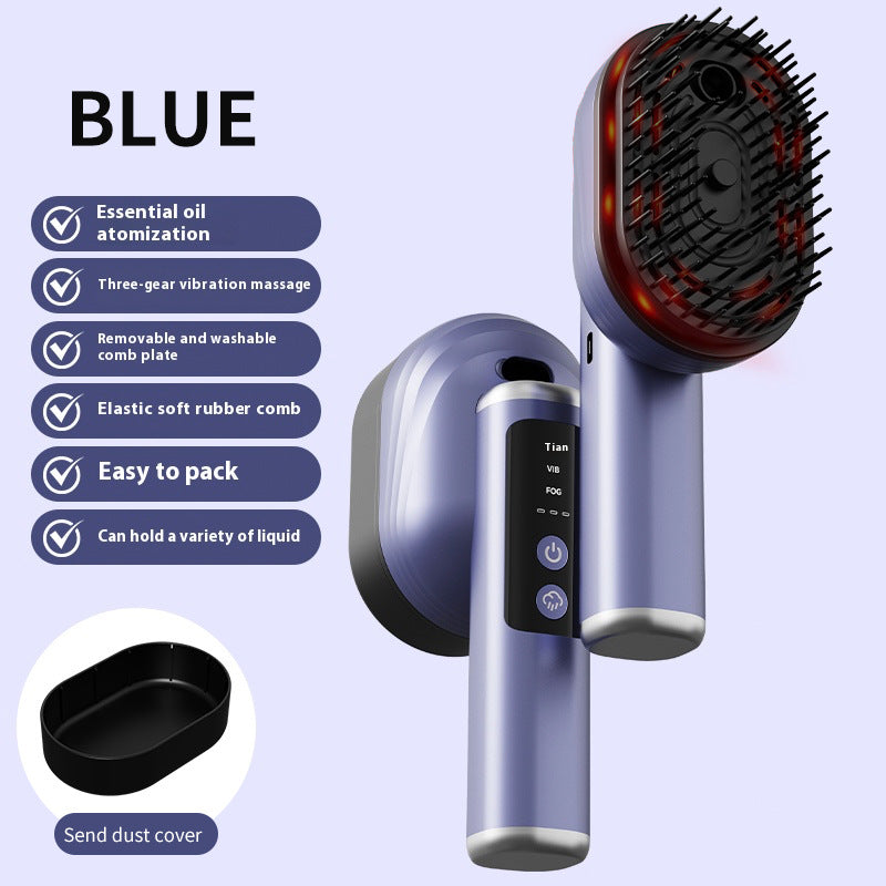 Electric Spray Massage Scalp Meridian Comb Vibration Head Anti-hair Loss Hair Brush